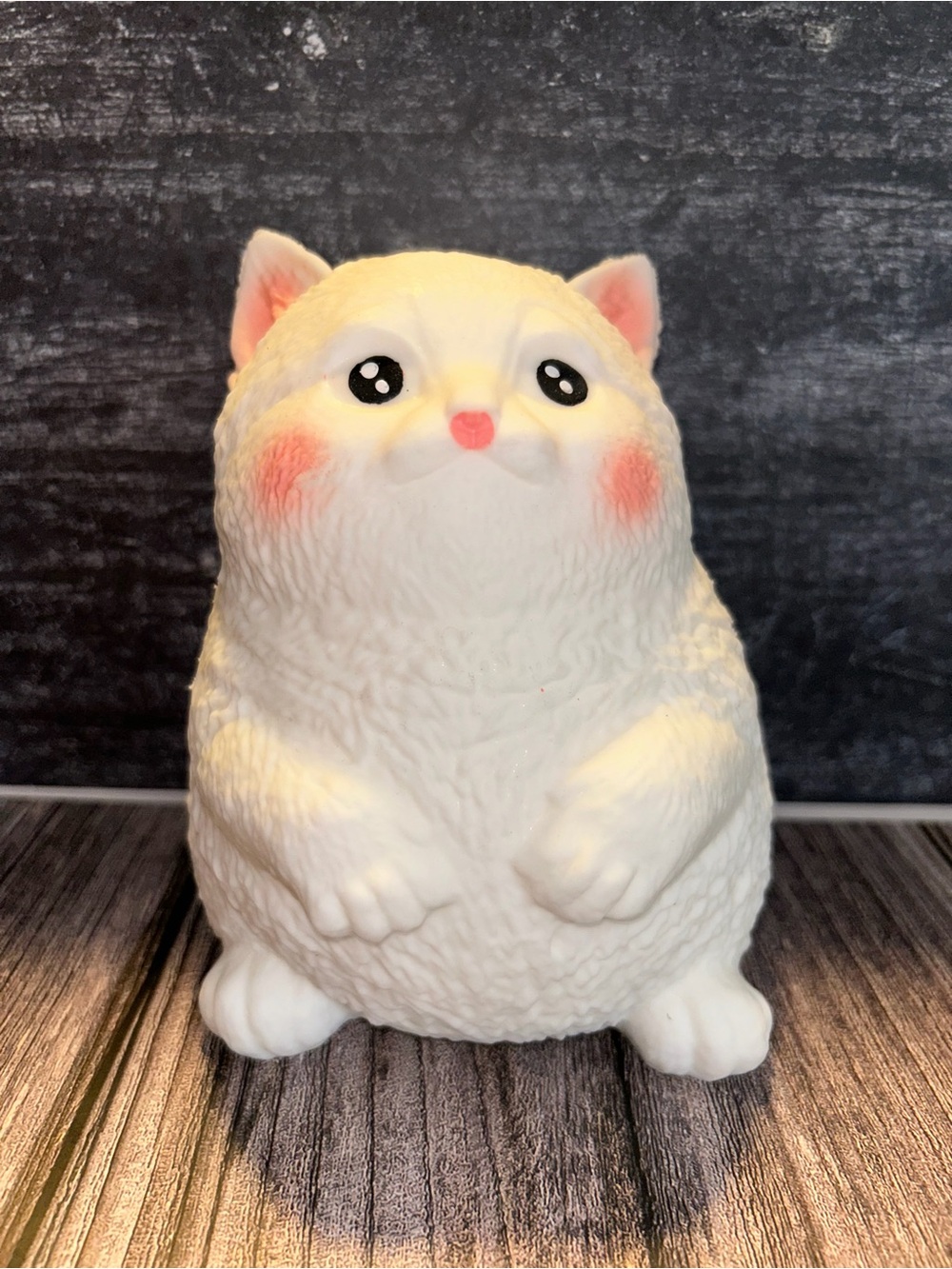 Cute White Plush-Style Cat Squishy
